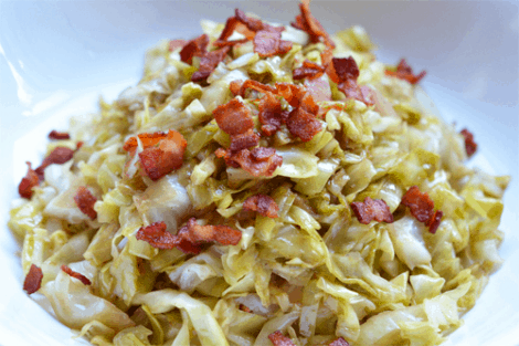 FRIED CABBAGE WITH BACON