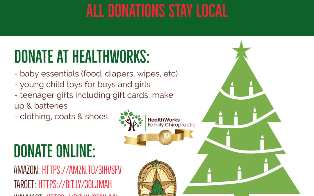 Help Plano Christmas Cops Donate At HealthWorks Chiropractic